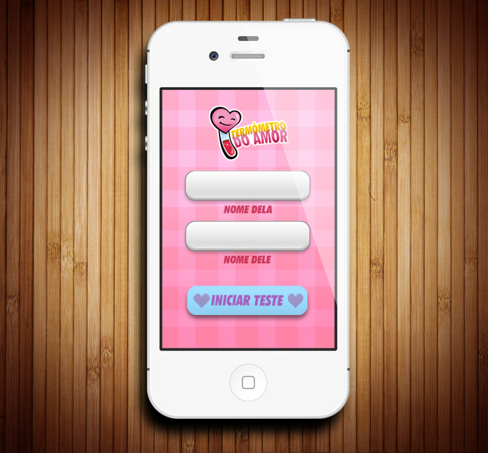 App Design Termômetro do Amor